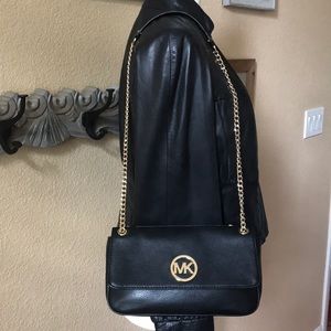 Michael Kors Fulton Leather Chain Shoulder Bag